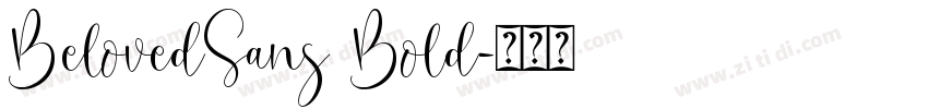 BelovedSans Bold字体转换